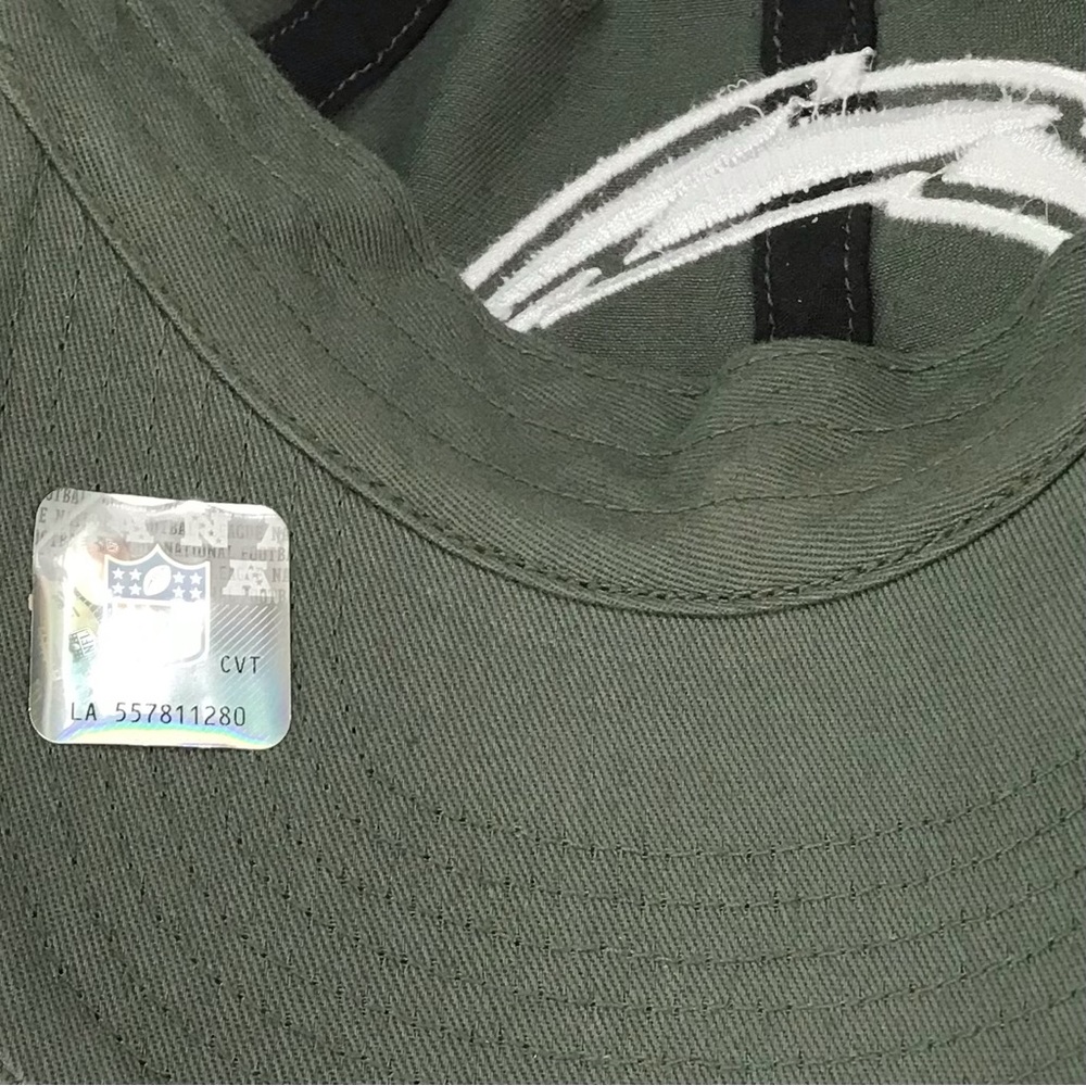 Los Angeles Chargers 47 Brand Green Hat Pink Lightning Bolt - Picture 8 of 9
